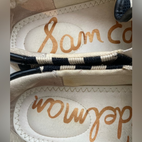 Sam Edelman Black and Cream Striped Flats - Picture 6 of 9